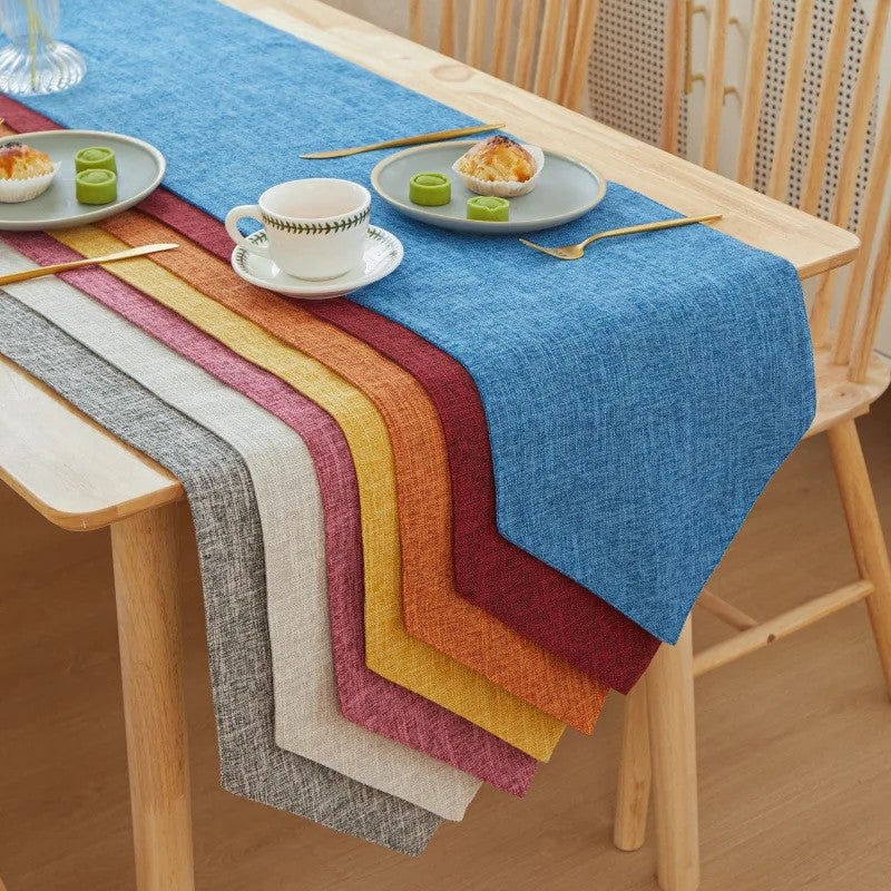 Bluejw Ychon High Quality  Linen Table Runners Triangular Table Flag Long Strip Table Runner for Wedding Parties for Home Decor - Image 3